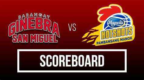 ginebra vs magnolia|magnolia hotshots score.